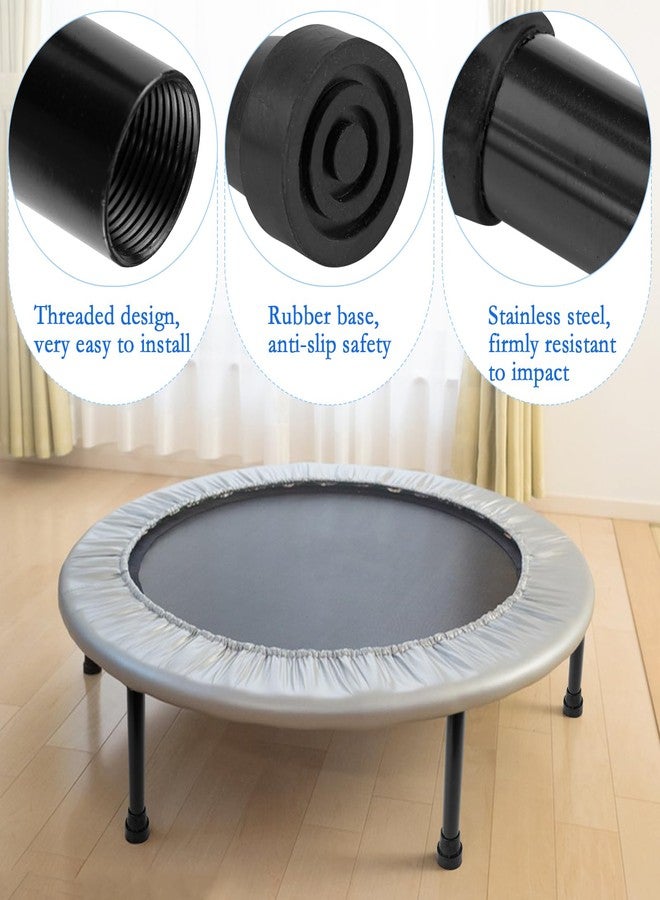 DOERDO DD DOERDO 4Pcs Universal Trampoline Replacement Legs with Covers Pad 7.5 Inch Stainless Steel Trampoline Legs Replacement, Black - Image 3