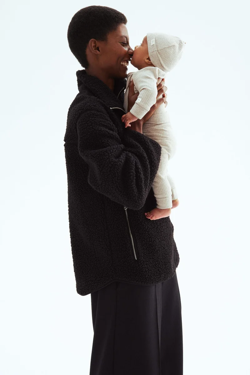 H&M  MAMA Before & After Babywearing teddy jacket for Women | Best Price UAE