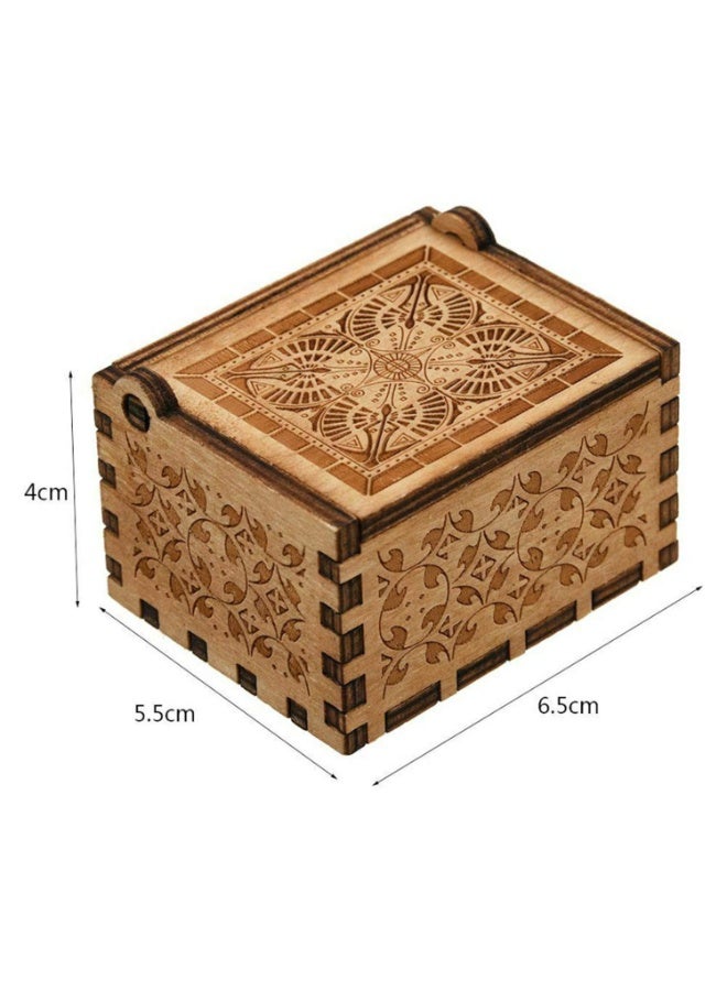 FDTY Can't Help Falling in Love Wood Music Box, Antique Engraved Musical Boxes Case for Birthday Present Kid Toys Hand-Operated (Can't Help Falling in Love) - Image 5