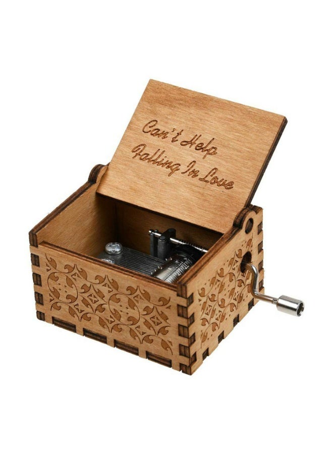FDTY Can't Help Falling in Love Wood Music Box, Antique Engraved Musical Boxes Case for Birthday Present Kid Toys Hand-Operated (Can't Help Falling in Love) - Image 1