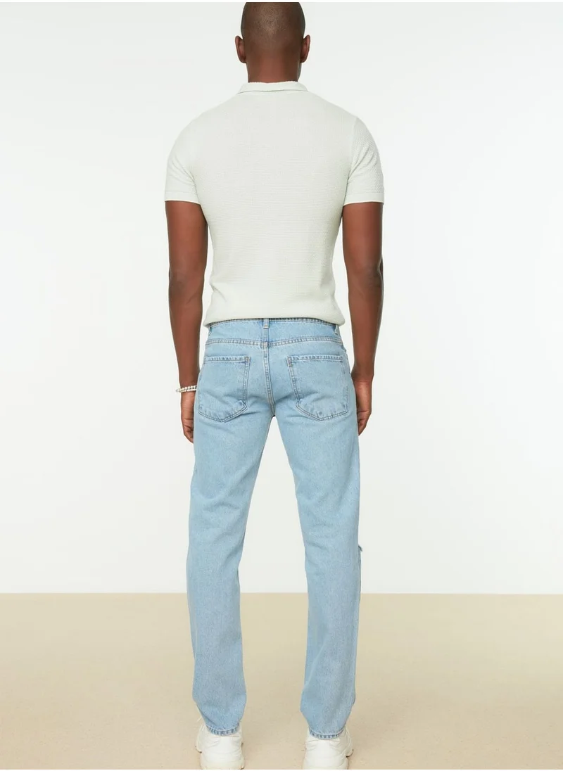 trendyol Distressed Straight Fit Jeans