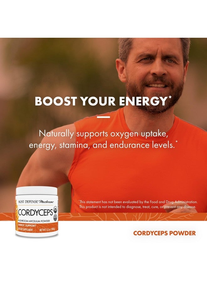 Host Defense Cordyceps Powder - Immune & Energy Support Supplement - Kidney Health Supplement with Cordyceps Mushrooms - Fitness Support Supplement to Aid Oxygen Uptake - 3.5 oz (66 Servings)* - Image 3