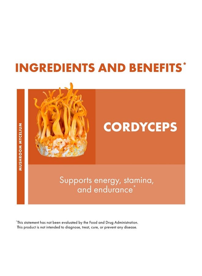Host Defense Cordyceps Powder - Immune & Energy Support Supplement - Kidney Health Supplement with Cordyceps Mushrooms - Fitness Support Supplement to Aid Oxygen Uptake - 3.5 oz (66 Servings)* - Image 4