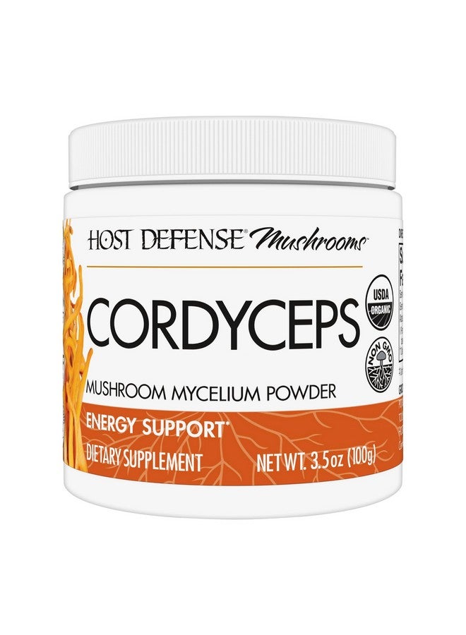 Host Defense Cordyceps Powder - Immune & Energy Support Supplement - Kidney Health Supplement with Cordyceps Mushrooms - Fitness Support Supplement to Aid Oxygen Uptake - 3.5 oz (66 Servings)* - Image 1