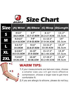 Ailaka Medical Compression Arm Sleeves for Men Women - 20-30 mmHg Lymphedema Compression Sleeves Support for Arms Pain, Swelling, Edema, Post Surgery Recovery, Tendonitis 