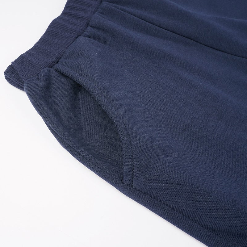 Primary And Secondary School Uniform Pants Navy Blue Junior High School Uniform Pants High School Students Dark Blue Velvet Thickeneding - Image 4