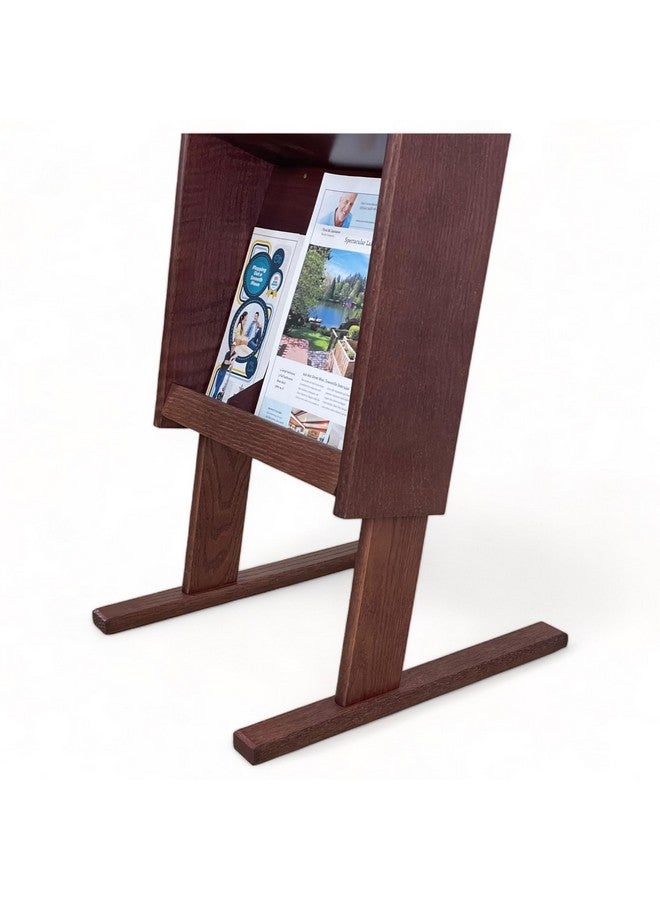 Wooden Mallet Optional Floor Stand For 4H Slope Displays Mahogany  - Image 2