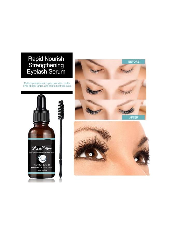 silvercnc - Gfouk Lash Elixir Rapid Growth Strengthening Eyelash Serum, 30ml Organic Castor Oil Eyelash Serum, Rapid Growth Strengthening Eyelash Serum (2PCS) - Image 1