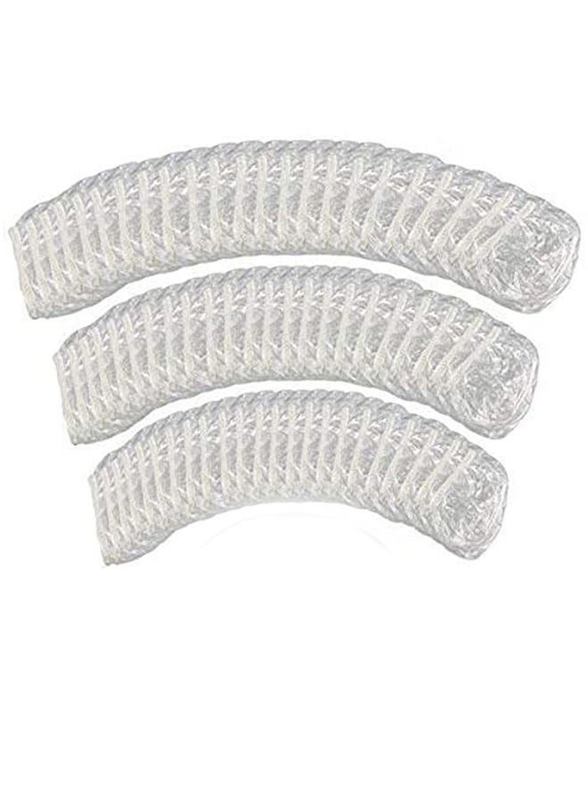 esowemsn 100pcs Disposable Clear Waterproof Ear Covers for Shower, Hair Dyer and Salon Ear Protector Caps Fits Men and Women - Image 1