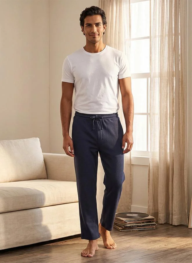 Splash FAV Blue Ribbed Pyjama with Pocket for Men | Best Price UAE