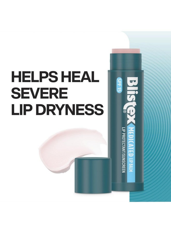 بليستكس بلسم شفاه طبي من بليستكس، 0.15 أونصة، 3 قطع (عبوة من قطعة واحدة) يمنع الجفاف والتشقق، عامل حماية من الشمس 15، يحافظ على الرطوبة، بلسم شفاه مرطب، تركيبة سهلة الانزلاق لتغطية كاملة - Image 2