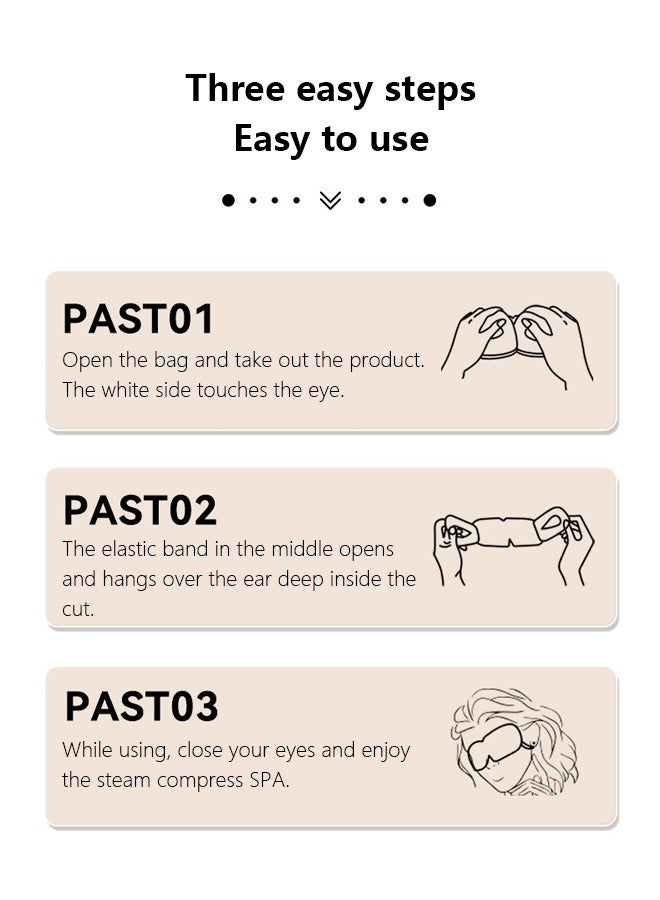 Steam Eye Mask Lutein Dry Eyes Warm Eye Mask Relieve Eye Fatigue Swelling Eye Mask Hot Compress Sleeping Mask Disposable Wet Heat Pad Sleep Travel Essential 10 Pieces Fragrance Free