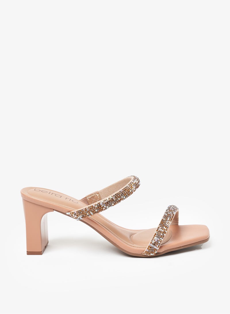 Beira Rio Multi Strap Mid Heel Sandals - Image 1