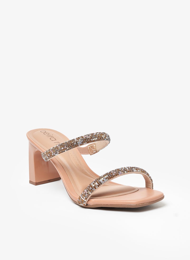 Beira Rio Multi Strap Mid Heel Sandals - Image 2