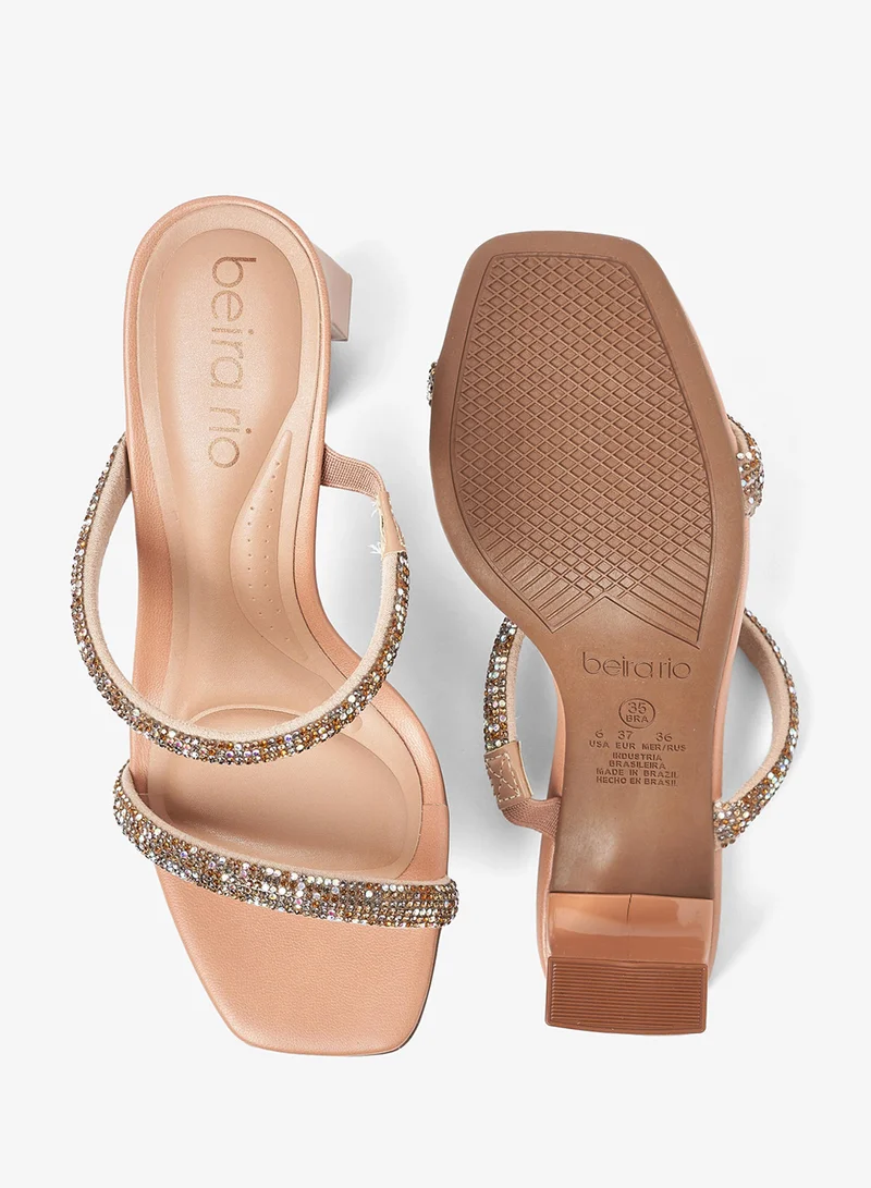 Beira Rio  Multi Strap Mid Heel Sandals for Women | Best Price UAE
