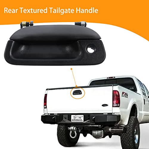 Gledewen مقبض باب الصندوق الخارجي، متوافق مع 1997-2007 فورد F150 F250 F350 F450 F550 سوبر ديوتي، 01-05 فورد إكسبلورر سبورت تراك، مع ثقب المفتاح | 7L3Z-9943400-AA، 80238 مقبض باب الصندوق الخارجي - Image 5