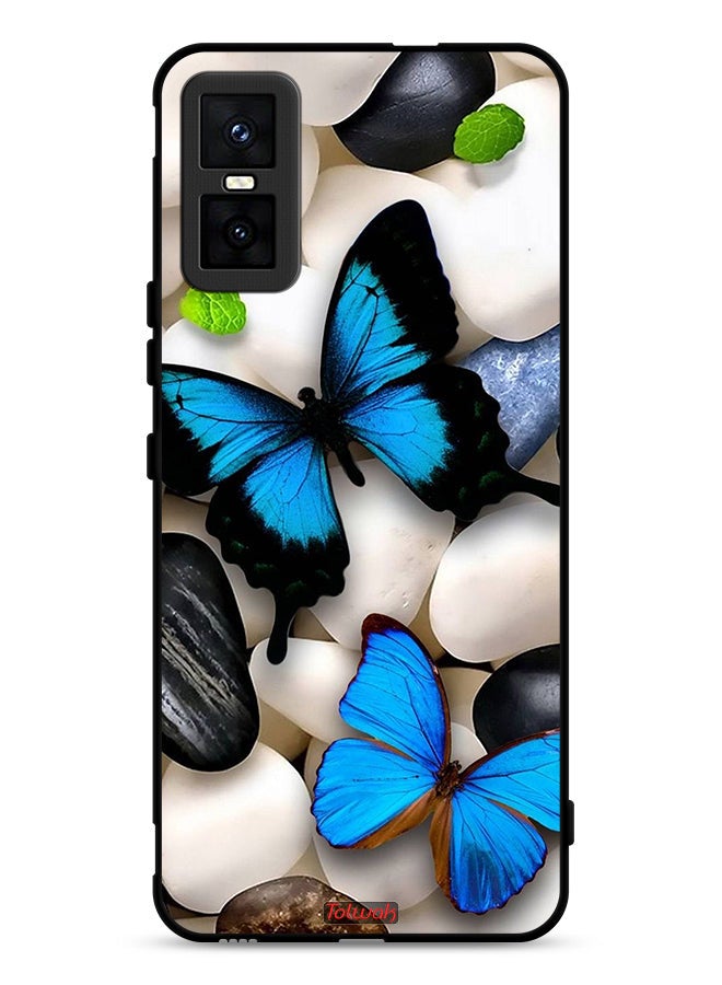 Tolwak Infinix GT 30 Pro Protective Case Cover Butterflies On Stones - Image 1