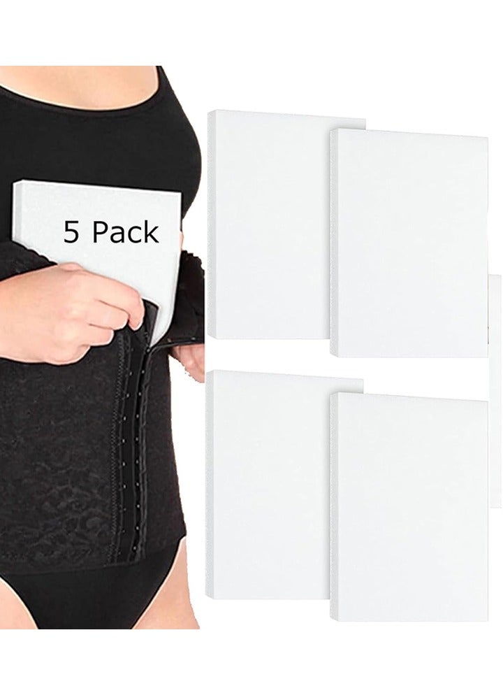 أوغر فوم ما بعد عملية شفط الدهون، 5 لوحات بطنية لما بعد عملية شفط الدهون، تسطيح البطن، مشد بطن ضاغط، ألواح فوم (8 × 11 × 0.5 بوصة) - Image 1