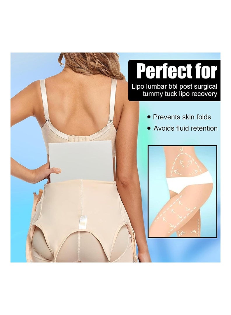 أوغر فوم ما بعد عملية شفط الدهون، 5 لوحات بطنية لما بعد عملية شفط الدهون، تسطيح البطن، مشد بطن ضاغط، ألواح فوم (8 × 11 × 0.5 بوصة) - Image 5