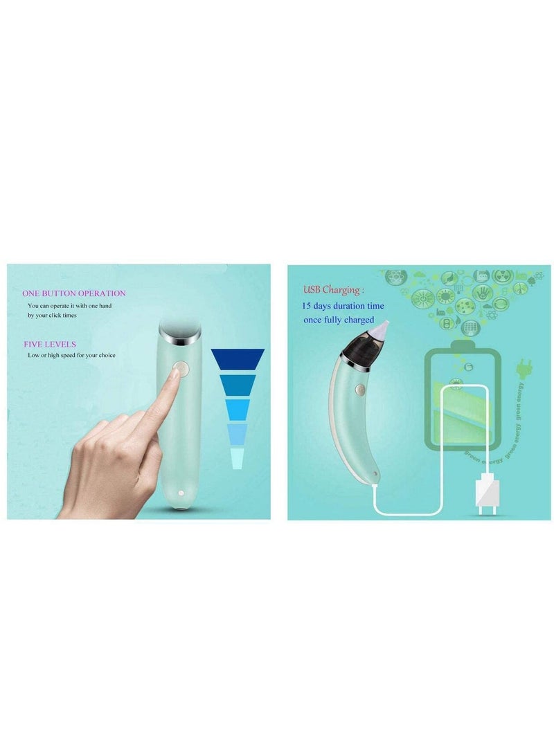 Dubkart Baby Nasal Aspirator Electric Nose Cleaner with 2 Sizes of Nose Tips and 5 Levels of Suction, Safe Hygienic for Newborns and Toddlers, USB Charging - Image 3
