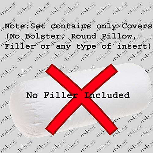 Belive-Me Velvet 200 TC Standard Beige Bolster Cover Set of 2 Pieces (Beige) - Image 5