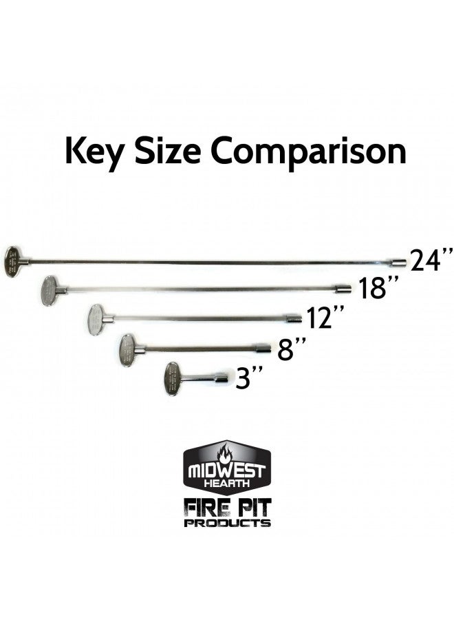 Midwest Hearth Universal Valve Key for Gas Fire Pits and Fireplaces - Polished Chrome (3-Inch) - Image 3