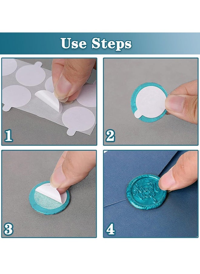 HS - Double Sided Adhesive Dots For Wax Seal Stamp Kit, 300 PCS 1Inch Adhesive Wax Seal Backing For Wax Seal Stickers, Craft Adhesive Waxing - Image 1