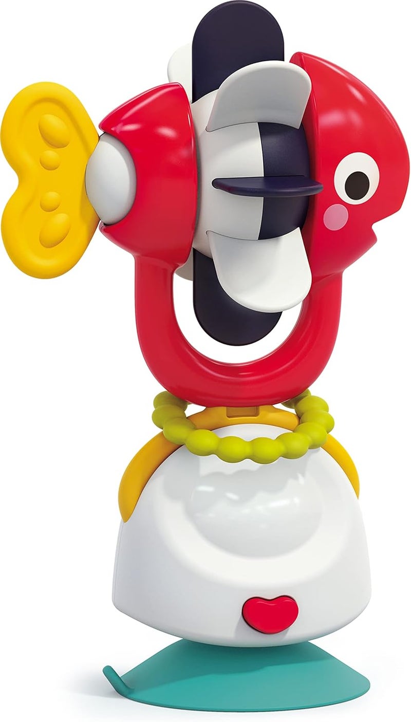 HOLA 2in1 Highchair Toys & Baby Rattle Toys Fish, Mealtime Toys, Teething Relief, Fine Motor Skills, Bright Colors, Sensory Toys, Baby Toys, Teether, Baby Rattle, Animal Rattle, Suction Toys 6M+ - Image 1