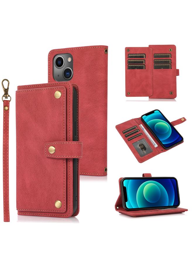 Zaboon Case For iPhone 13 Pro Max PU + TPU Horizontal Flip Leather Case with Holder & Card Slot & Wallet & Lanyard - Image 1