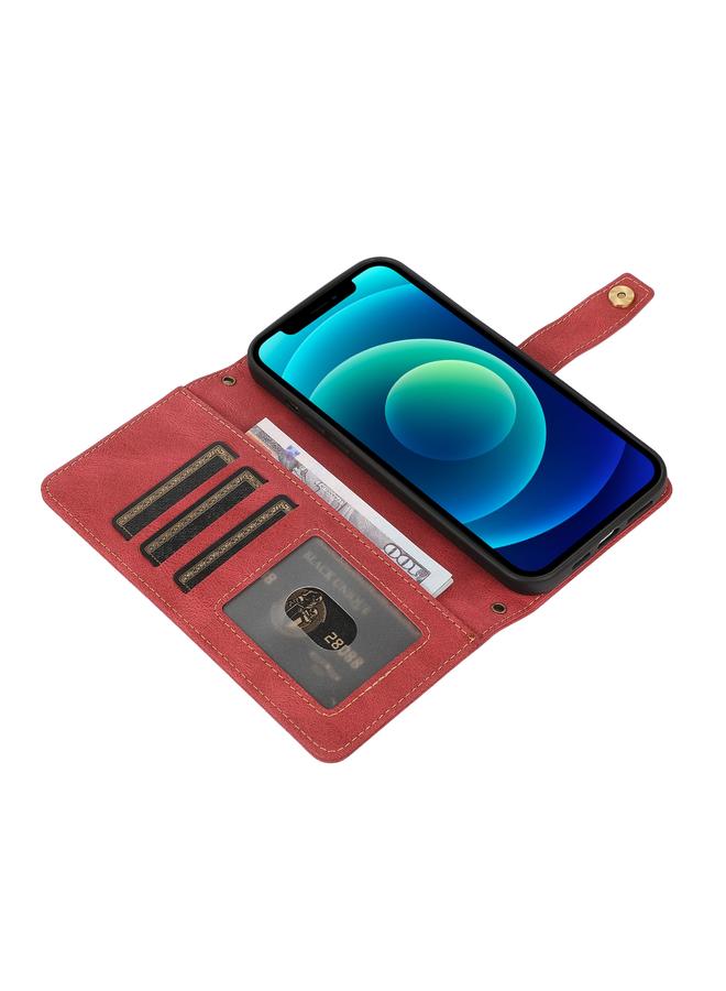 Zaboon Case For iPhone 13 Pro Max PU + TPU Horizontal Flip Leather Case with Holder & Card Slot & Wallet & Lanyard - Image 5