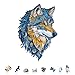 AEEKDOOK Wooden Puzzles for Adults Vivd Wolf Wood Puzzles Adult Unique Animal Shape Wooden Jigsaw Puzzles for Adults Birthday Gifts for Puzzle Lovers Family 131 91in 200 Pieces - Image 4