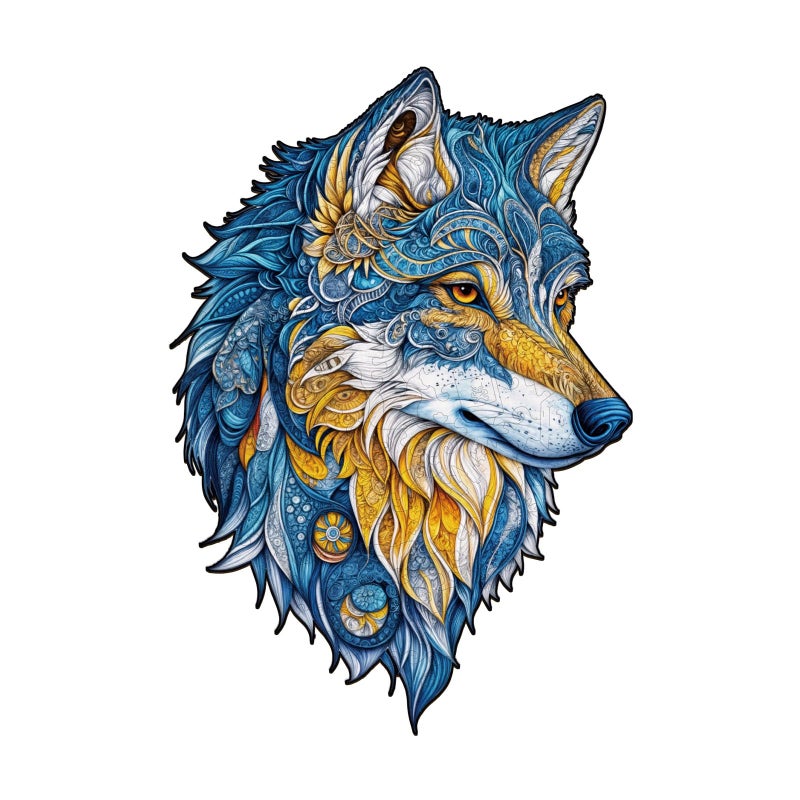 AEEKDOOK Wooden Puzzles for Adults Vivd Wolf Wood Puzzles Adult Unique Animal Shape Wooden Jigsaw Puzzles for Adults Birthday Gifts for Puzzle Lovers Family 131 91in 200 Pieces - Image 3