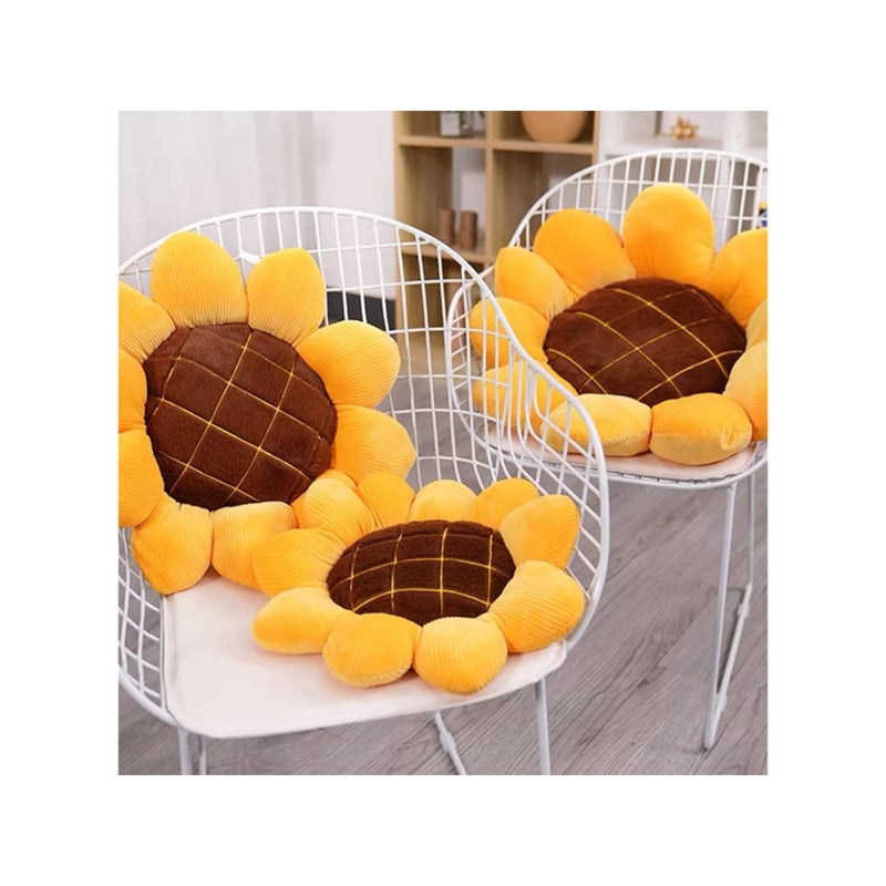SOLARAE Sunflower Flower Plush Pillow, Soft and Comfortable Sunflower Smiley Cushion Colorful Sun Flower Plush for Home Bedroom Shop Restaurant Decor (True Sunflower) - Image 5