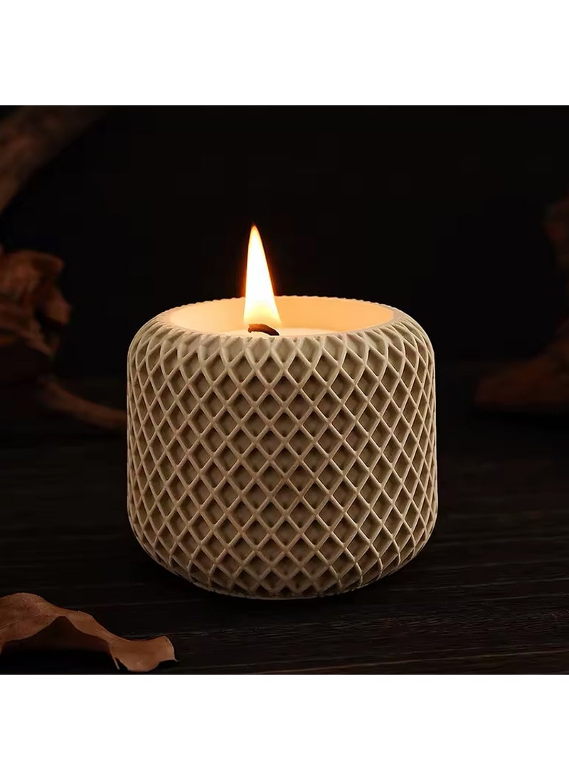 Eminönü Toptancı - Eminönü Wholesaler Silicone Mold Complex Braided Flower Pot Candle Holder Stone Powder Concrete Mold - Image 1