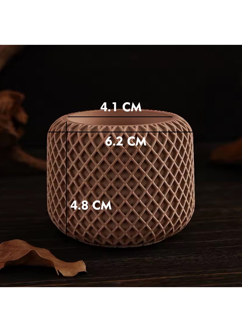 Eminönü Toptancı - Eminönü Wholesaler Silicone Mold Complex Braided Flower Pot Candle Holder Stone Powder Concrete Mold - Image 1