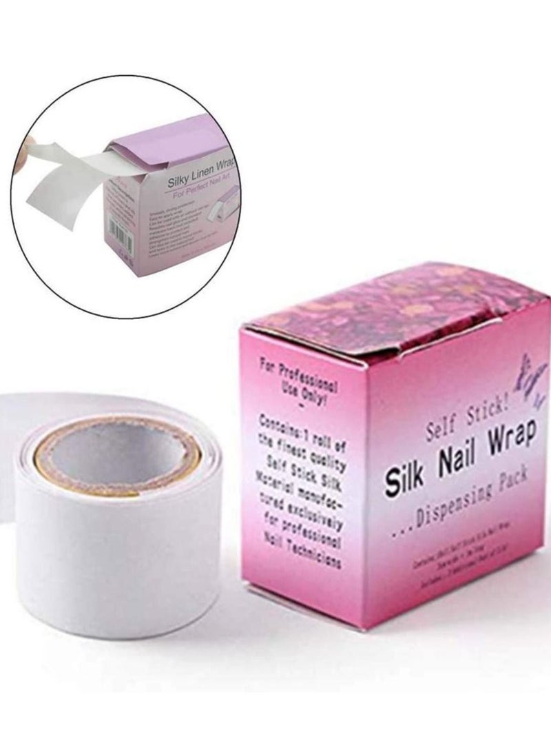 Y&D Nail Repair Fiberglass Silk 5 Roll Wrap Self Adhesive Anti Damage DIY Strong Protect Reinforce Extension Sticker Protector  - Image 3
