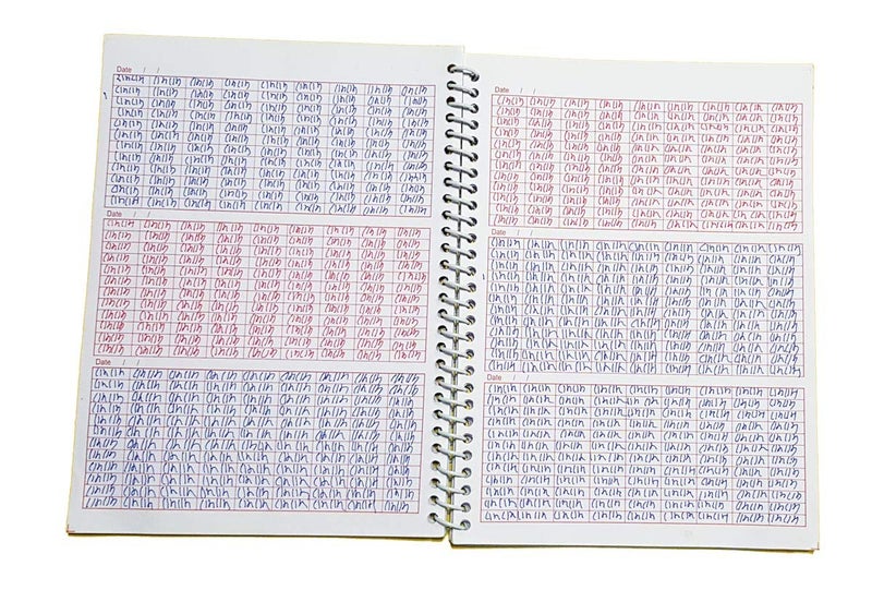 amblitz 51,000 Ram Naam Lekhan Pustika | PACK of 5 Notebooks | BROAD Boxes | Well Organised | 185 X 240 MM | Spiral Bound | 70 GSM Thick Paper | - Image 4