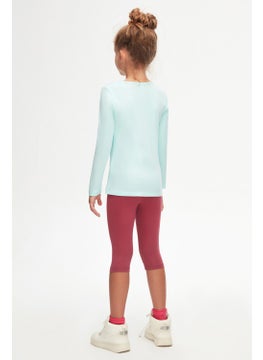Lovetti Mint Basic Seasonal Lycra Long Sleeve Girls T-Shirt  - Image 5