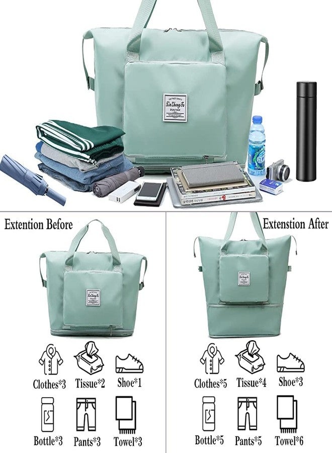 Royals hub Large Capacity Folding Travel Tote Bag, Oxford Fabric Waterproof Lightweight Foldable Travel Duffel Bag Portable Expandable Travel Bag, Dry and Wet Carry On Bag【Colors as Per Stock】 - Image 3