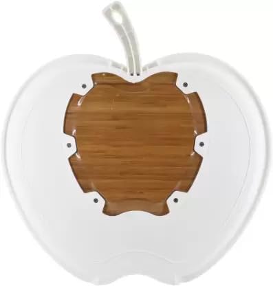 Arkit Cutting Board for Kitchen with Handle Fruits Meat Veggi Chiken Cutting Plate Large Chopping Tray for Hotel Cafe Wooden with Plastic Chopping Board Apple Shape Chopping Board with Tray - Image 4
