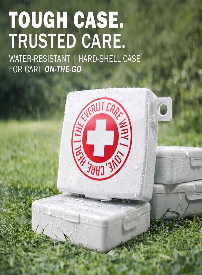 EVERLIT CARE EVERLIT Pocket-Aid Kit | Travel-Friendly Hard-Shell Cases with 50 Items for Cuts, Scrapes, Burn & Wound Care | Pack of 3 Mini First Aid Kits for Travel, Outdoor, School, Camping, Home, Office (Red) - Image 5