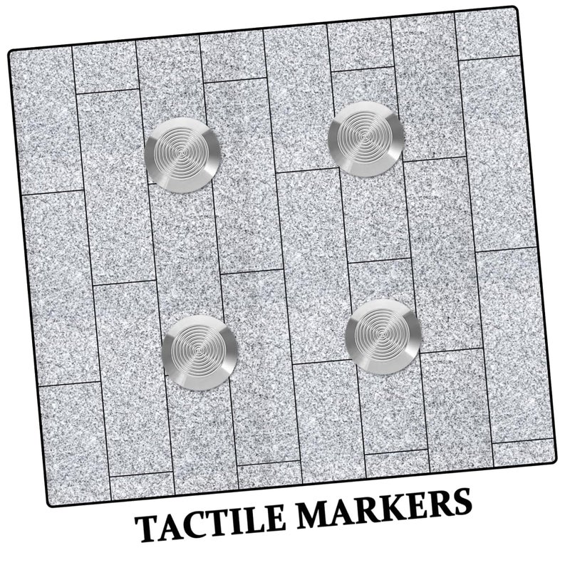 ULTECHNOVO 10pcs Enhanced Safety Blind Road Studs Stainless Steel Tactile Nails for Visually Impaired Walkway Floor Studs - Image 3