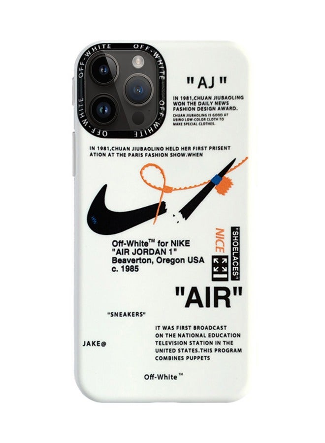 VR CREATIVE Protective Case Cover for Apple iPhone 15 Pro Max Nike Air Design White