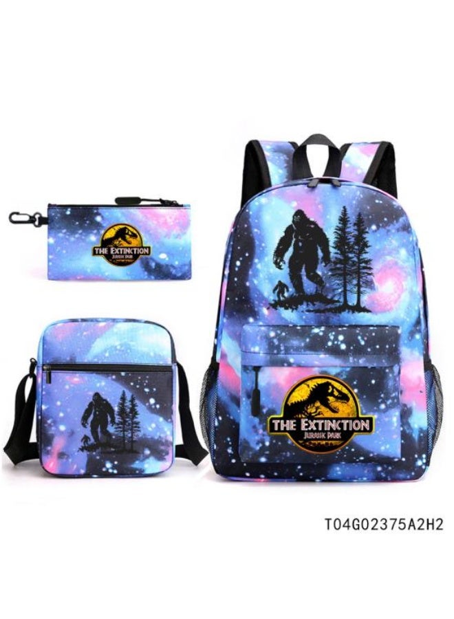 Animation style exquisite backpack, three-piece set combination, unique design and powerful storage - 1015 - Image 1
