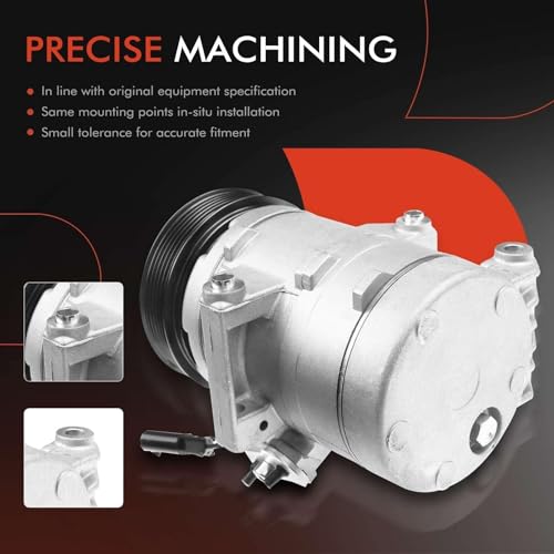 A-Premium Air Conditioner AC Compressor with Clutch Compatible with Ford Fusion 2006-2012 & Lincoln MKZ 2010, Zephyr 2006 & Mercury Milan 2006-2011, w/Oval Plug, Only for 4-3/8 "Diameter Pulley - Image 5