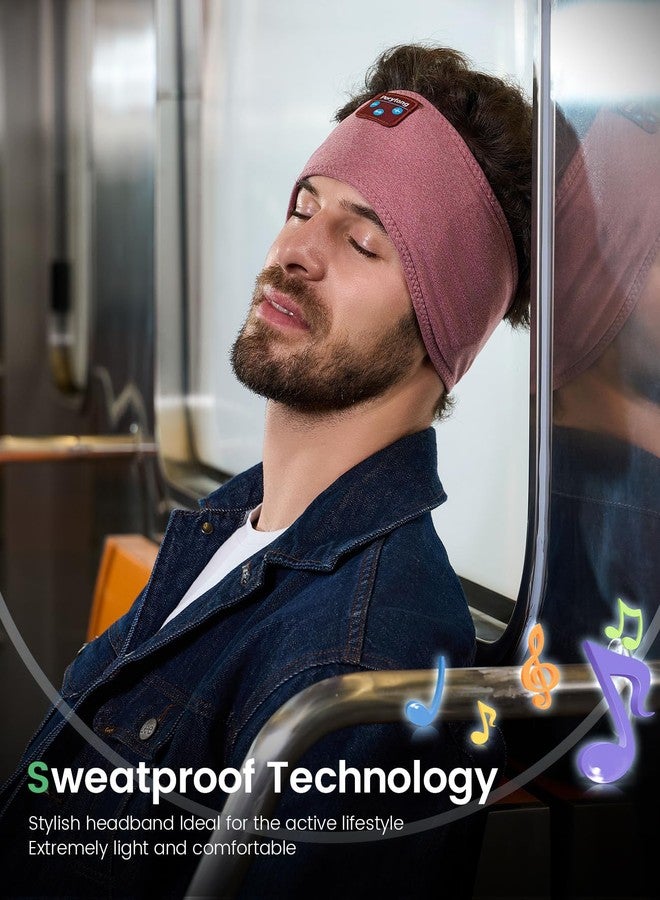 Perytong Sleep Headphones Wireless, Bluetooth Sports Headband Headphones with Ultra-Thin HD Stereo Speakers Perfect for Sleeping,Workout,Jogging,Yoga,Insomnia, Air Travel, Meditation (Brick-Red) - Image 3