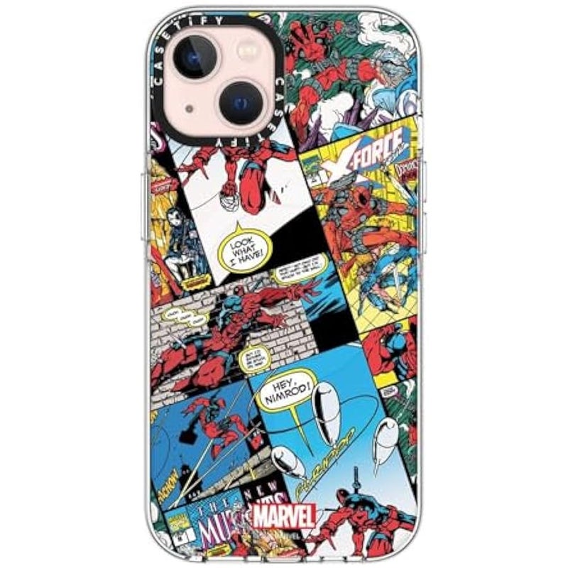 Casetify Clear iPhone 13 Case 【Deadpool & Wolverine Co-Lab/Not Yellowing / 6.6ft Drop Protection/Magsafe】 - Comic Collage case - Clear - Image 1