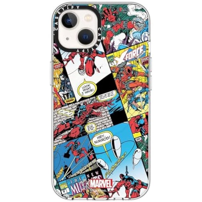 Casetify Clear iPhone 13 Case 【Deadpool & Wolverine Co-Lab/Not Yellowing / 6.6ft Drop Protection/Magsafe】 - Comic Collage case - Clear - Image 2