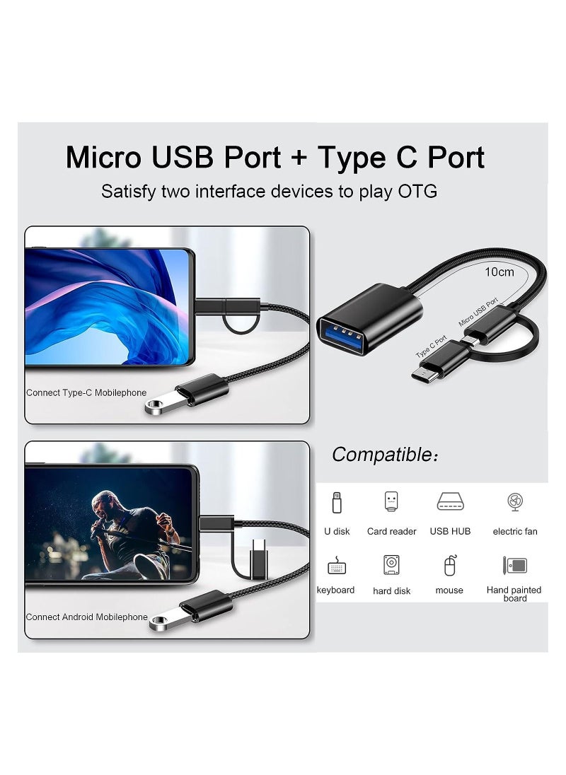 Generic - 2-in-1 OTG Type-C Micro USB  Adapter Cable - Image 1