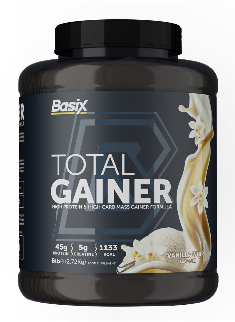 Basix Gain - Total Gainer - Vanilla Whip - 6 Lb  - Image 1